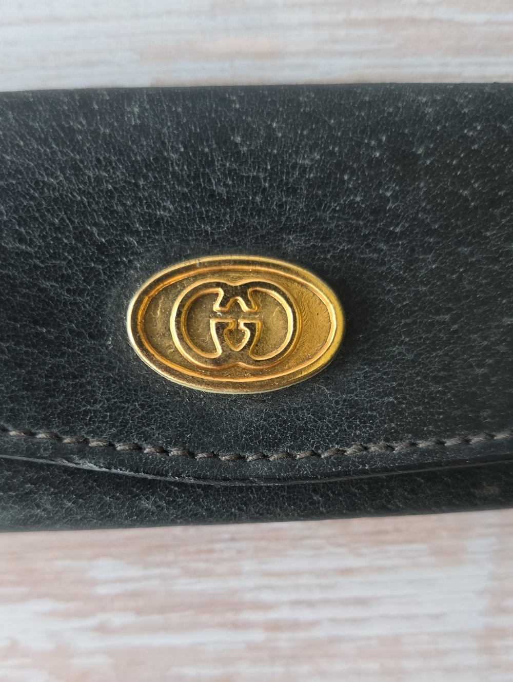 🔑RARE Vintage Gucci Logo Black Leather 3 Key Holder - Picture 16 of 16